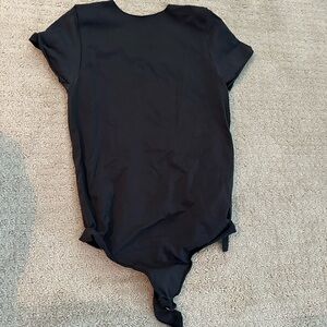 SKIMS Black Short Sleeve Bodysuit
